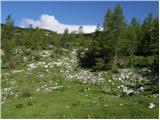 Rudno polje - Debeli vrh above Lipanca